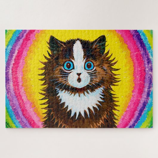 Kat in een regenboog, Louis Wain Legpuzzel (Horizontaal)