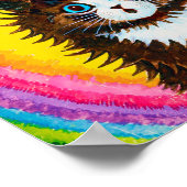 Kat in een regenboog, Louis Wain Poster (Hoek)