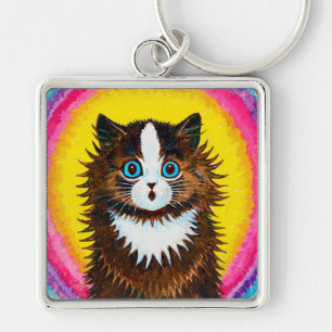 Kat in een regenboog, Louis Wain Sleutelhanger