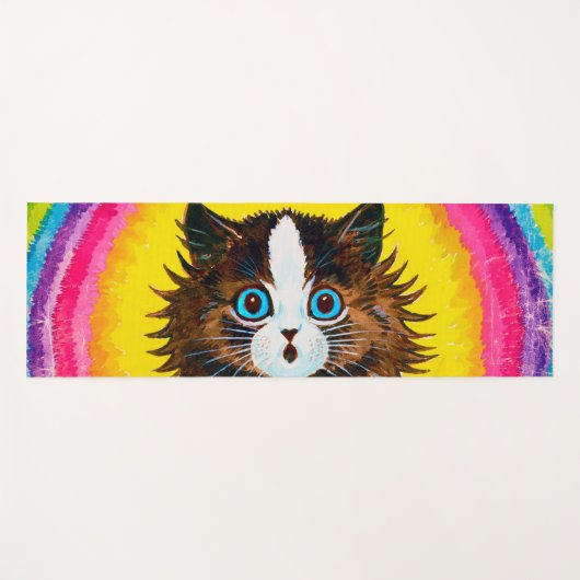 Kat in een regenboog, Louis Wain Yogamat (Voorkant (horizontaal))