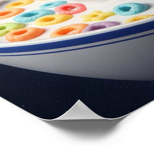 Kat in een ruimtepak poster (Hoek)