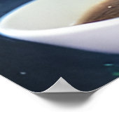 Kat in een springpak die soep uit melkwegstelsels  poster (Hoek)