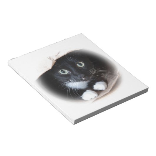 Kat in een tas notitieblok (Schuin)