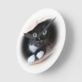 Kat in een tas ronde klok (Hoek)