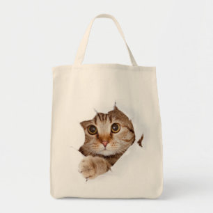 Kat in een tas. tote bag