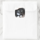 Kat in een tas vierkante sticker (Tas)