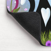 Kat in een tuin Abstracte kunst Muismat (Hoek)