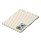 Kat in een tuin Abstracte kunst op maat Notitieblok (Linkerzijde)