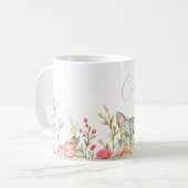 Kat in een tuin Gepersonaliseerd Koffiemok (Voorkant links)