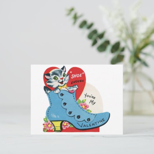  kat in een Valentijn Briefkaart (Staand voorkant)