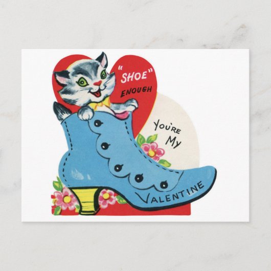  kat in een Valentijn Briefkaart (Voorkant)