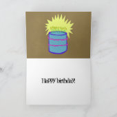 Kat in een Verjaardag van de Partij van de Doos Kaart (Binnen)