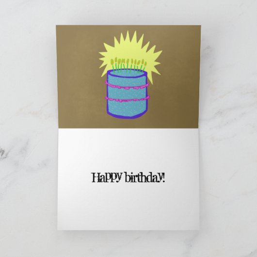 Kat in een Verjaardag van de Partij van de Doos Kaart (Binnen)