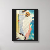 Kat in een vreemd landschap canvas afdruk (Voorkant)