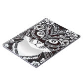 Kat in een zwart-wit Mardi Gras masker Notitieboek (Linkerzijde)