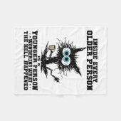 Kat In elke oudere persoon is een jongere persoon Fleece Deken (Voorkant (Horizontaal))