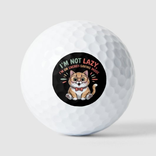 Kat in Energiebesparende Modus Golfballen (Voorkant)