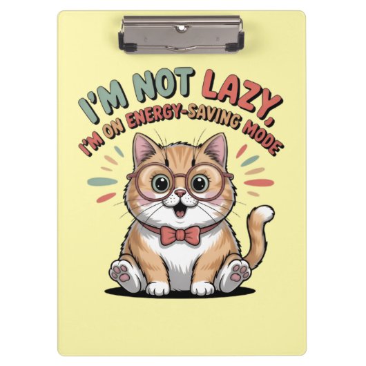 Kat in Energiebesparende Modus Klembord (Voorkant)