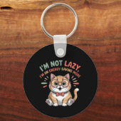Kat in Energiebesparende Modus Sleutelhanger (Achterkant)