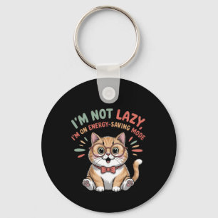 Kat in Energiebesparende Modus Sleutelhanger