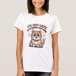 Kat in Energiebesparende Modus T-shirt