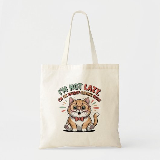 Kat in Energiebesparende Modus Tote Bag (Voorkant)