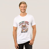 Kat in Energiebesparende Modus Tri-Blend Shirt (Voorkant volledig)