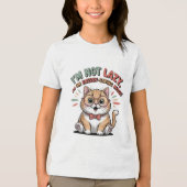 Kat in Energiebesparende Modus Tri-Blend Shirt (Voorkant)