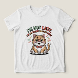 Kat in Energiebesparende Modus Tri-Blend Shirt