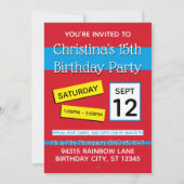 Kat in feestkegel kaart (Achterkant)