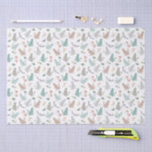 kat in Floral Garden in het wit Tissuepapier (Craft)