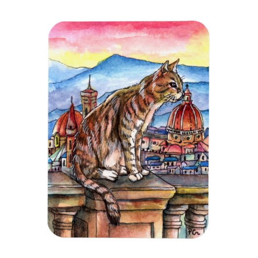 Kat in Florence Magneet (Verticaal)
