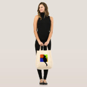 Kat in gekleurde Windows-tas Tote Bag (Voorkant (model))