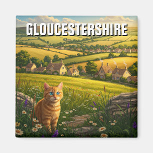 Kat in Gloucestershire Engeland Reizen Magneet
