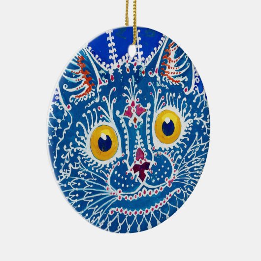 Kat in Gothic Style, Louis Wain Keramisch Ornament (Rechts)