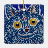 “Kat in gotische stijl” van Louis Wain Keramisch Ornament (Achterkant)