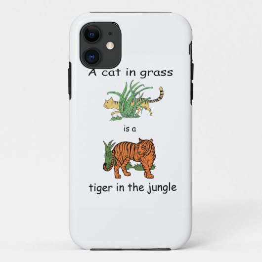 Kat in Grass is een tijger in de Oerwoud Case-Mate iPhone Case (Achterkant)