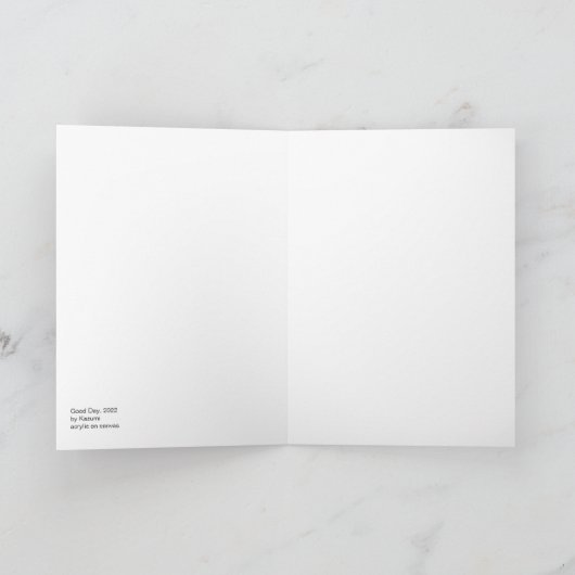 Kat in groen kaart (Binnen)