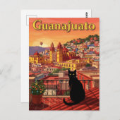 Kat in Guanajuato Mexico Briefkaart (Voorkant / Achterkant)