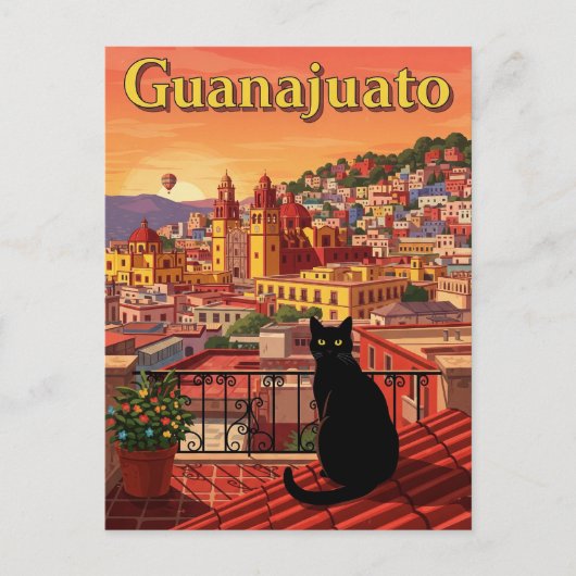 Kat in Guanajuato Mexico Briefkaart (Voorkant)