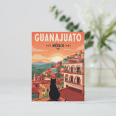 Kat in Guanajuato Mexico Briefkaart (Staand voorkant)