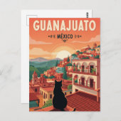 Kat in Guanajuato Mexico Briefkaart (Voorkant / Achterkant)