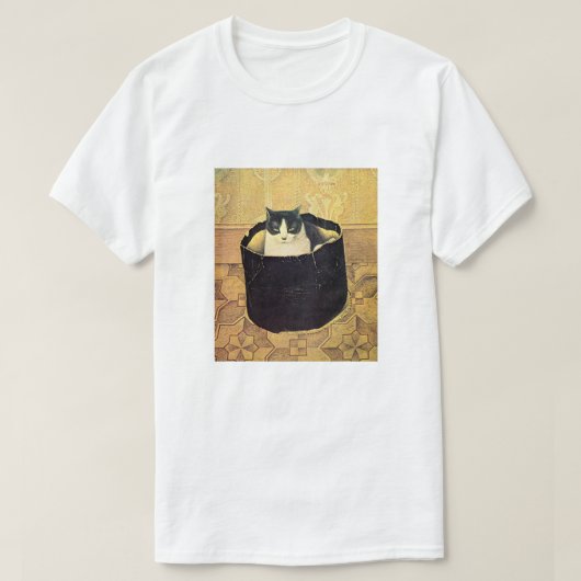 Kat in Hatbox, Solomon Meijer T-shirt (Design voorkant)
