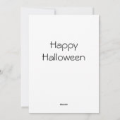 Kat in heks kostuum feestdagenkaart (Achterkant)