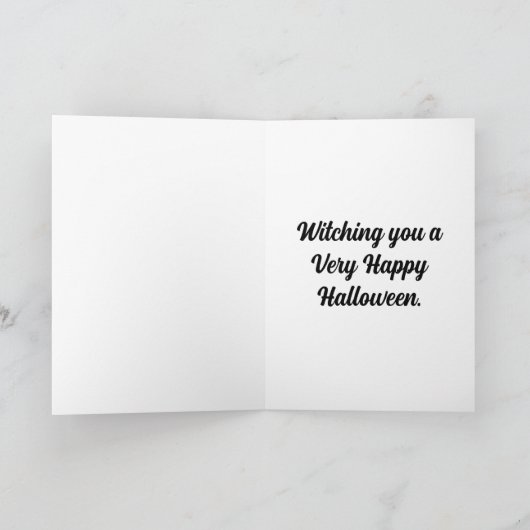 Kat in heks Pet Wenskaart Kaart (Binnen)