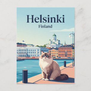 Kat in Helsinki Finland Briefkaart
