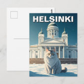 Kat in Helsinki Finland Reizen Briefkaart (Voorkant / Achterkant)