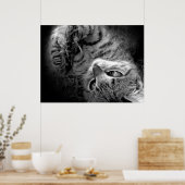 Kat in het donker poster (Keuken)