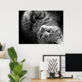 Kat in het donker poster (Thuiskantoor)