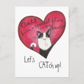 Kat in het hart briefkaart (Voorkant)